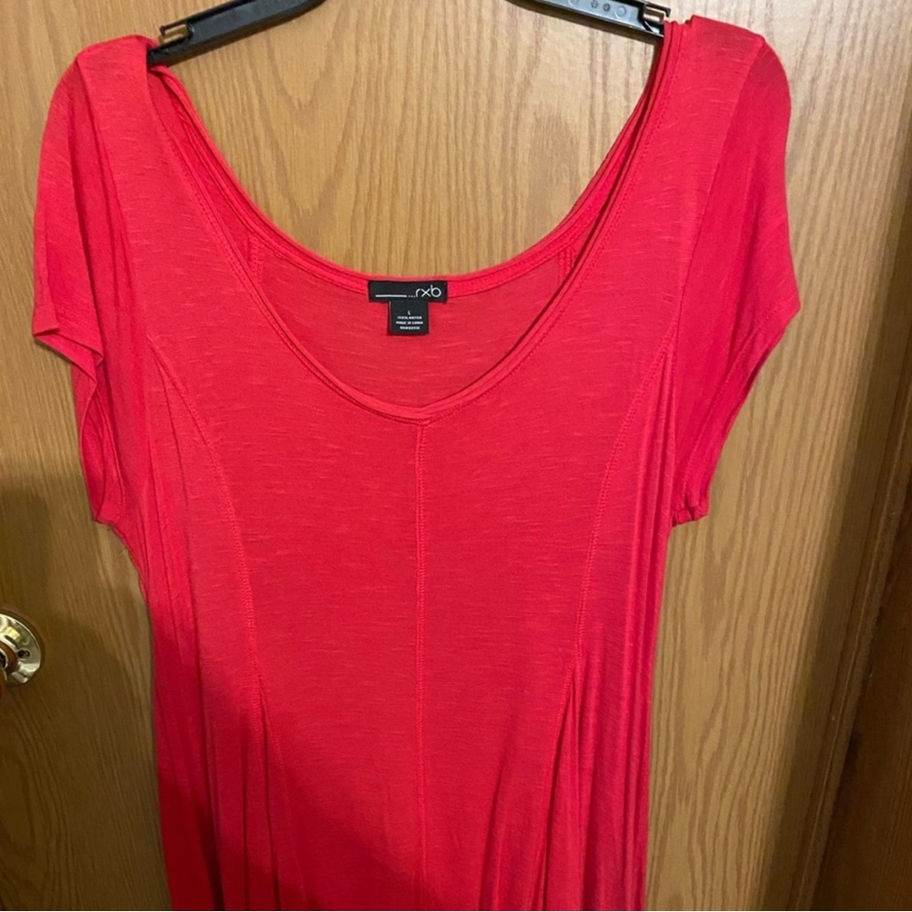 RXB Red  and  Blue Cap Sleeve Relaxed Blouse